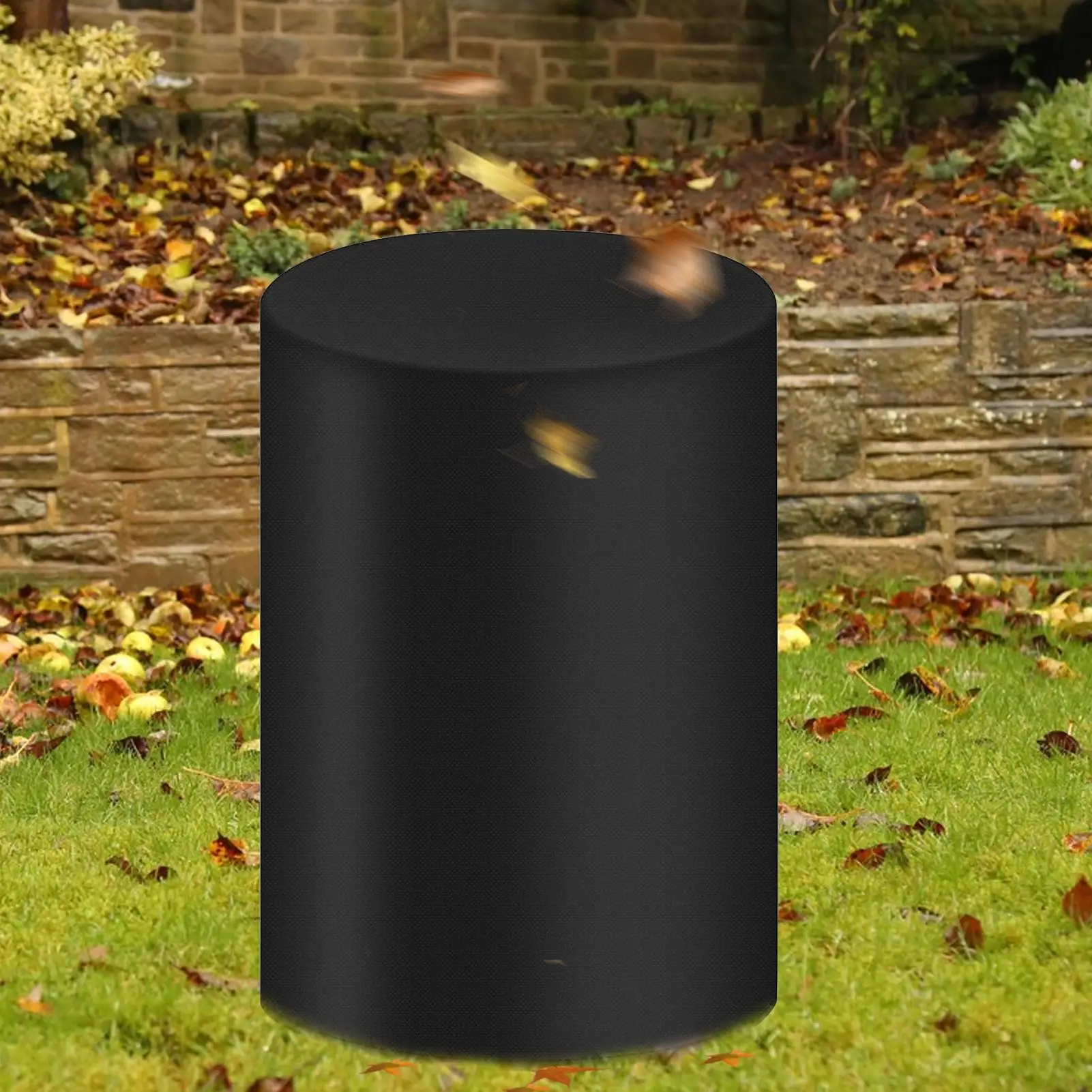Rain Barrel Cover 55 Gallon Dustproof Adjustable All Weather Protection Water Collection Tank Cover Waterproof Snow Buckets
