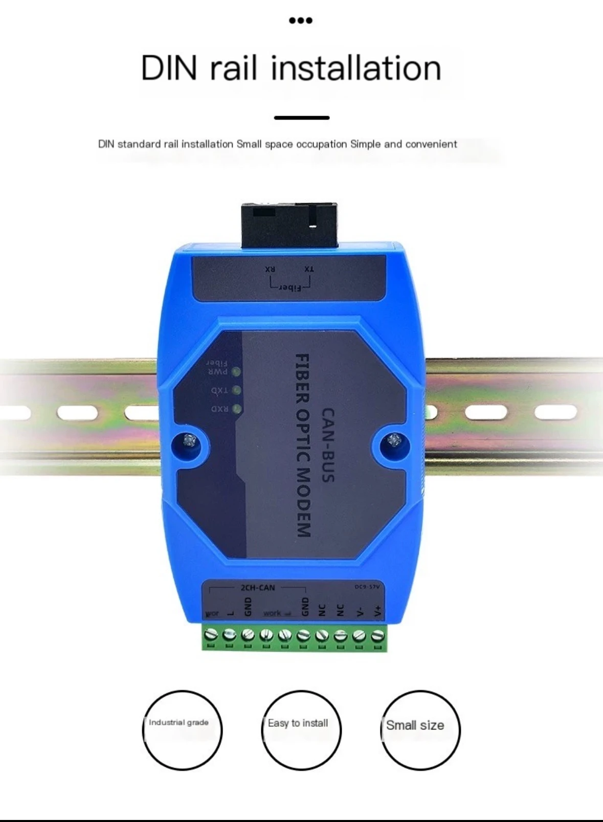 LiL-BUS-Convertisseur Fibre Optique Industriel, 1 CH, 2 CH, 1 Paire