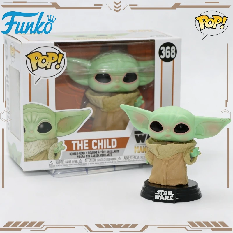 

Оригинальная фигурка FUNKO POP STAR WARS MANDALORIAN THE CHILD 368, игрушки для мальчиков и девочек, подарок, коллекционная модель, украшения