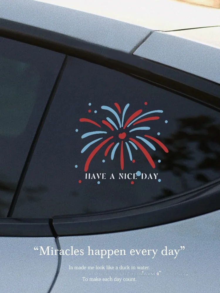 

New Year's Decorative e Window Car Stiers Self-Adhesive Scratch Cover High-End Creative Ba Window Vehicle Decals