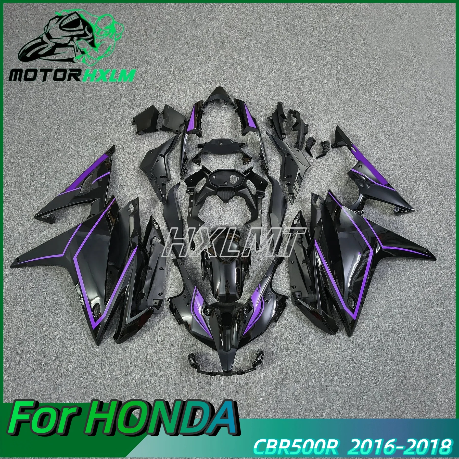 Motorcycle Full Fairing Kit ABS Injection For Honda CBR500R 2016 2017 2018 Complete Bodywork Set Purple Black