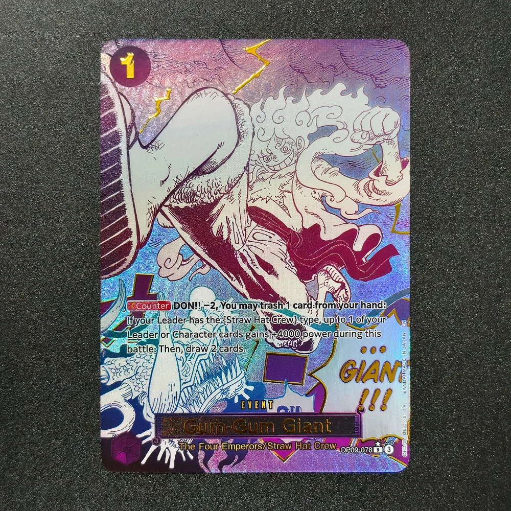 Self Made Proxy One Piece English Alternate Art Cross Guild Gum-Gum Giant My Era Begins! Come On!! We'll Fight You Game Card Toy