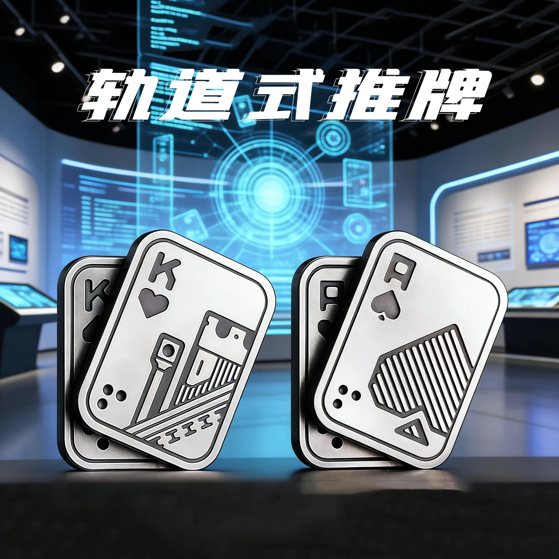 Stress Relief Push Card Metal Fingertip EDC Poker A K King Gyro Toy for Office Adults Anti Anxiety Fidget Papa Coin