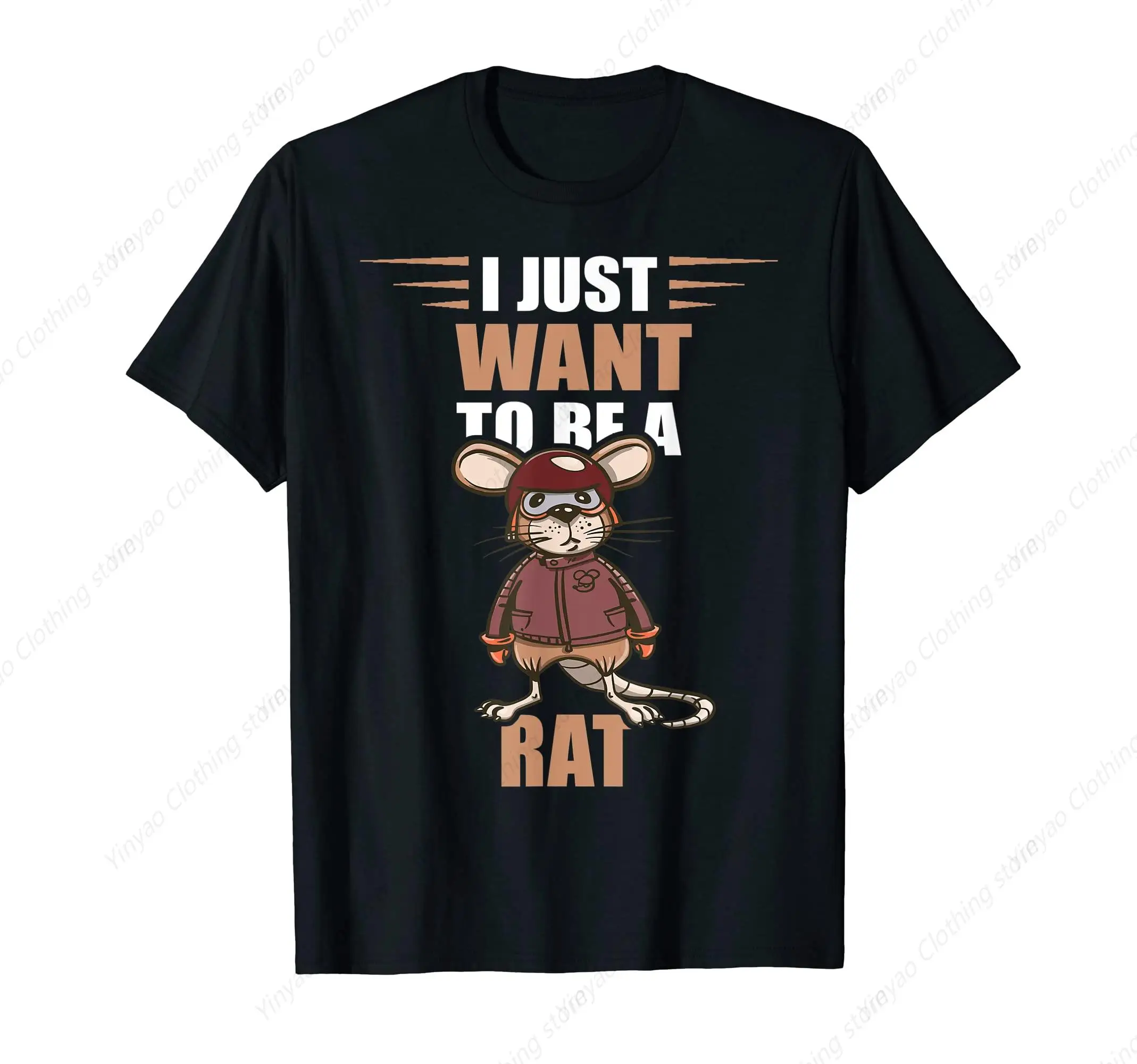 

Mouse Pilot Print Shirt I Just Want To Become A Mouse Owner Mouse Enthusiast T-Shirt Fashionable And Cool Pure Cotton