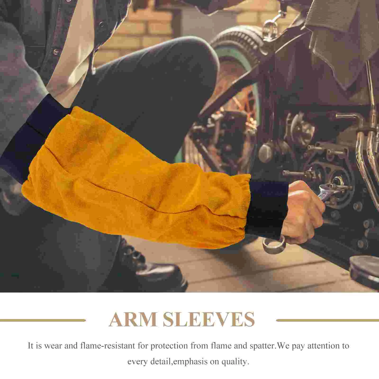 Sleeves Working Labor Protection Sleeve Flame Working Gloves Sleeves Durable Welding Heat Arm Cuff Cowhide Suede Professional