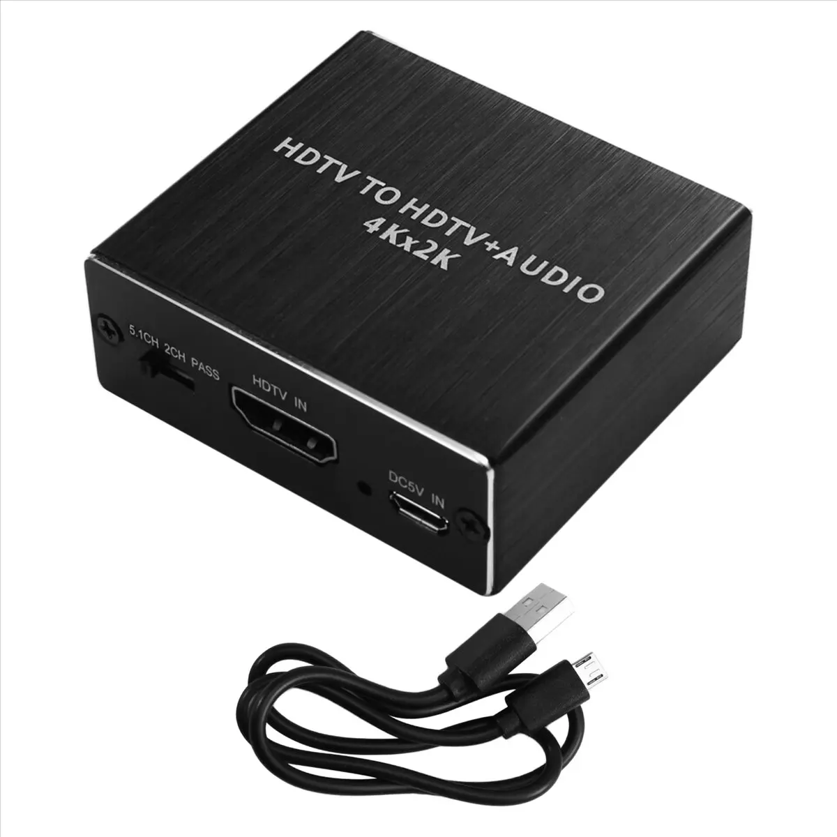 fine HDMI-Compatible Audio Extractor Converter with 3.5mm Stereo Audio Splitter Metal Adapter