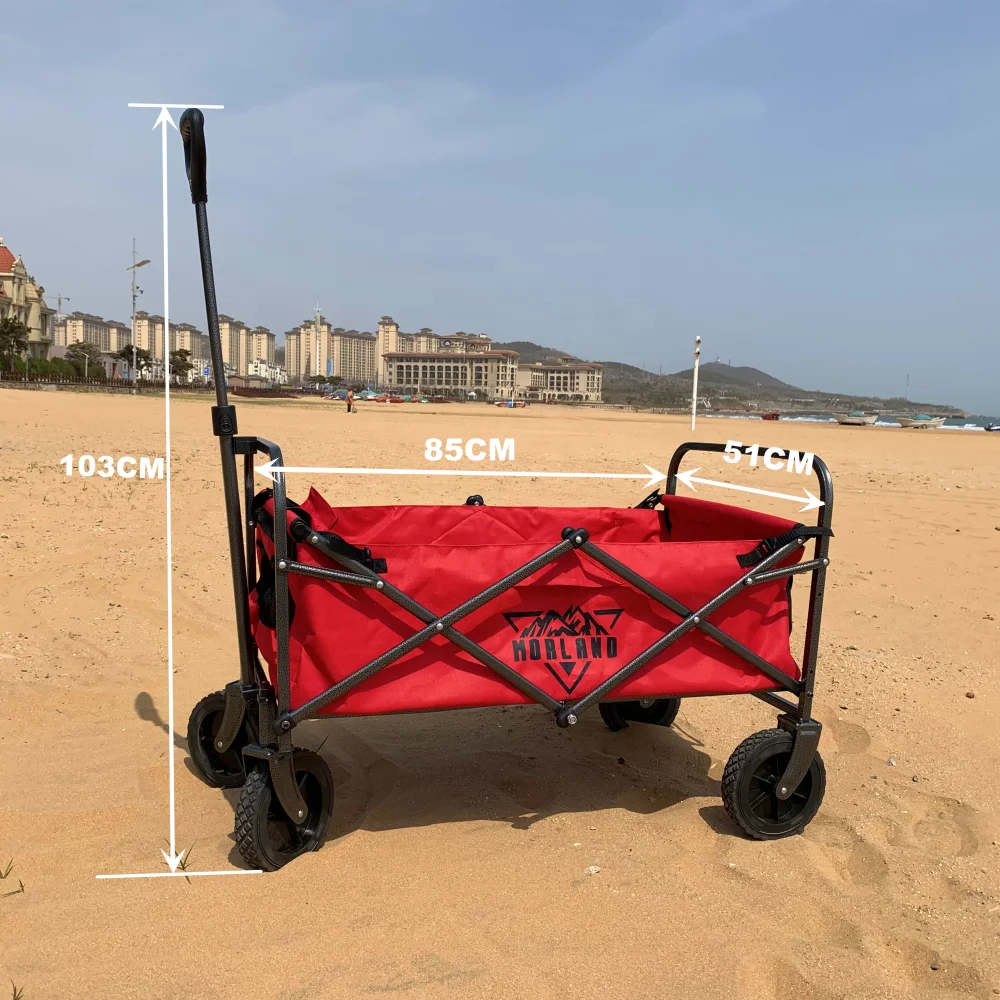 Wholesale Picnic Beach Cart Trolley Outdoor Heavy Duty Fold Camping Folding Wagon Cart