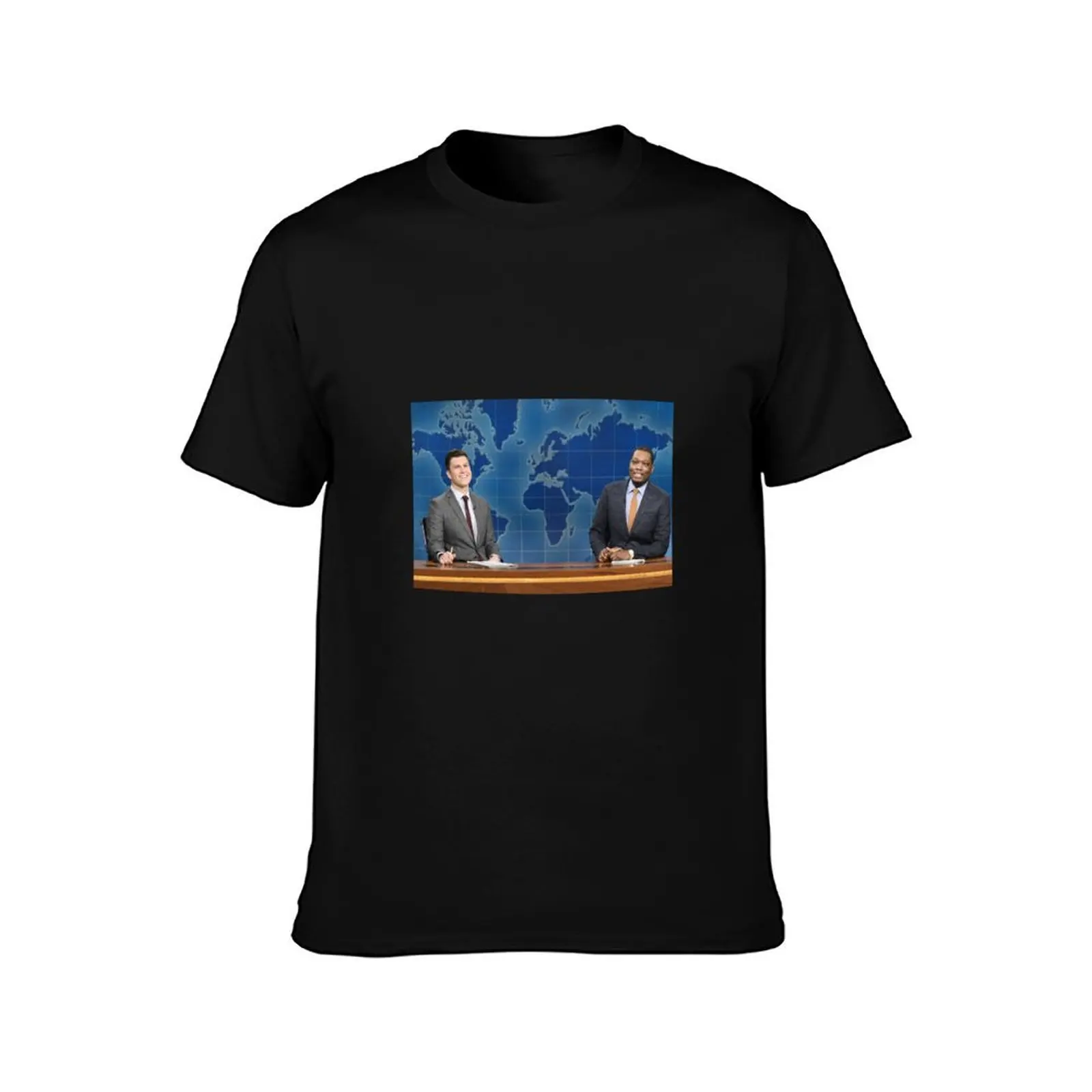 Weekend Update Michael Che and Colin Jost SNL T-Shirt Plus Size Basic Cotton T-Shirt