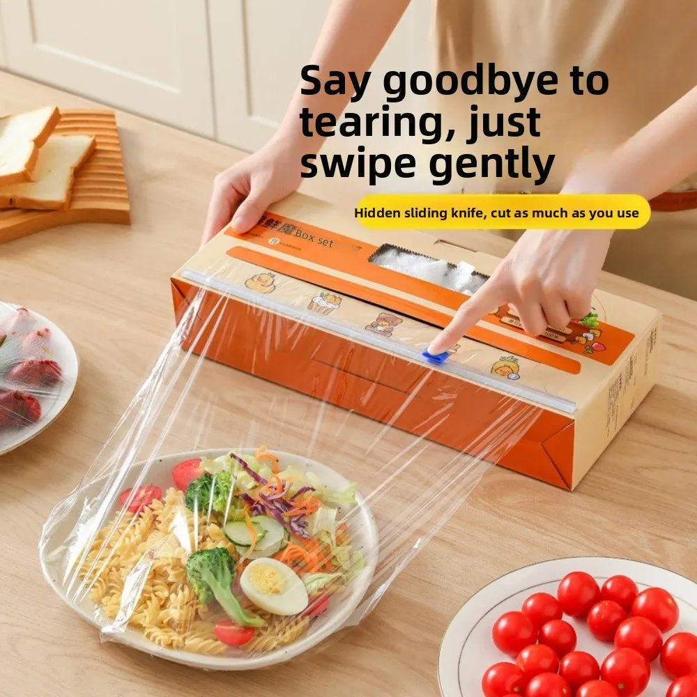 

New Disposable Cling Film Cover Set Food-grade Elastic Mouth Food Cover Fresh Keeping Thickened Fresh-keeping Film Household Use