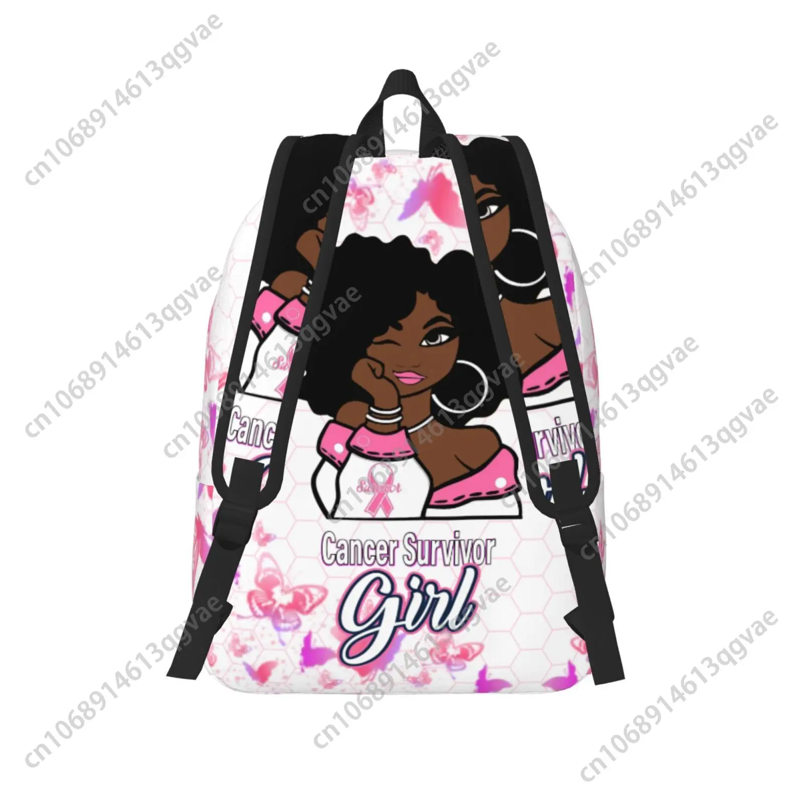 Cancer Survivor Breast Cancer Custom Canvas Lightweight Backpack Fashion Durable Student Men Women Business Daypack