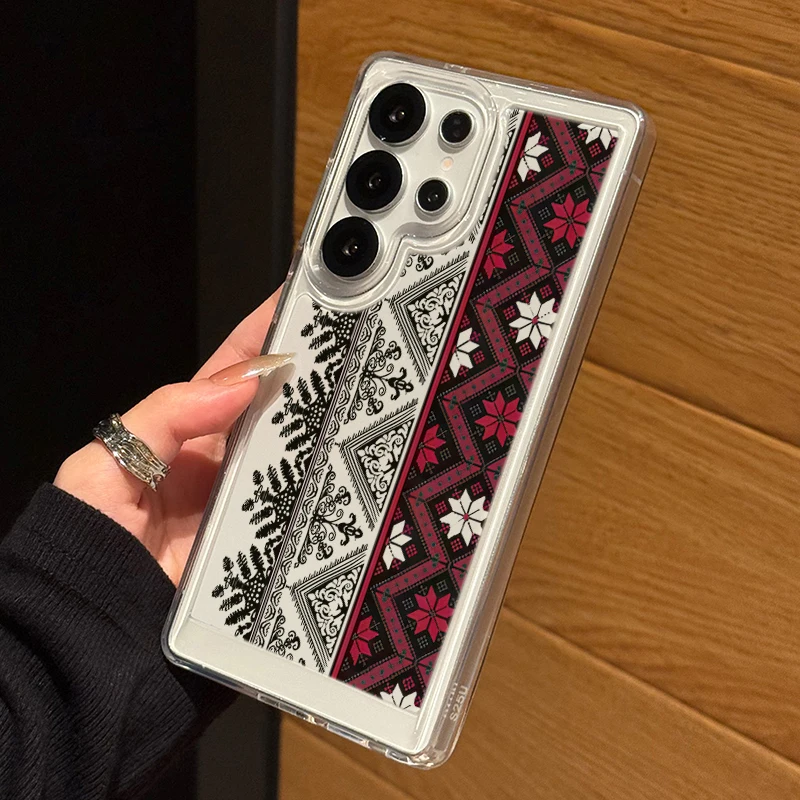Personalisierte, mit Spitze bedruckte, transparente Hülle für Samsung Galaxy S25 Ultra S24 S23 S22 S21Plus FE A16 A15 A56 A55 A54 A53 A36 5G Coque – Detail 11