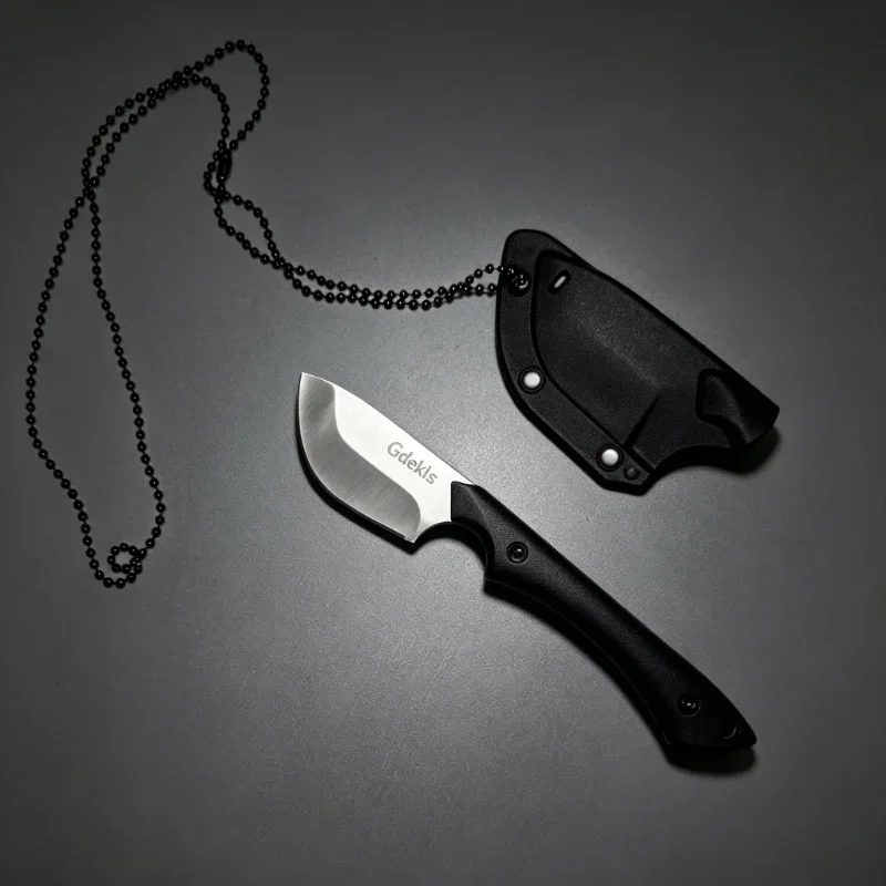 2026 Outdoor Three-color Neck Hanging Small Straight Knife with Knife Cover, EDC Knife, Suitable for Fishing and Survival Knives