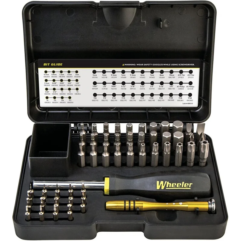 55 Piece SAE/Metric Hex and Torx Screwdriver Set for Pistol Rifle Handgun Gunsmithing Rebuild and Maintenance