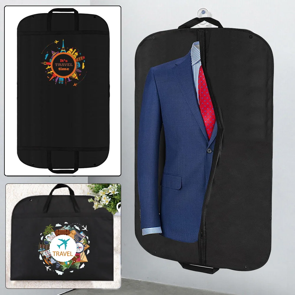 

Dustproof Clothing Covers Western Suit Dust Cover Travel Print Coat Storage Bag Protector Hanging Garment Bags Closet Organizer