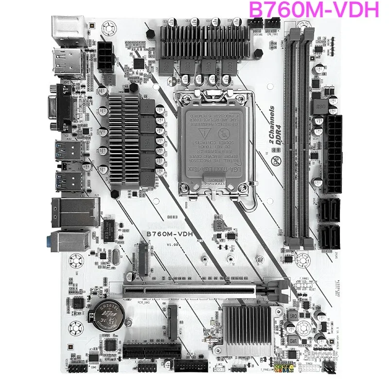 Adecuado para la placa base de escritorio JGINYUE B760M-VDH LGA1700 DDR4 B760M VDH 100% probado OK completamente funciona