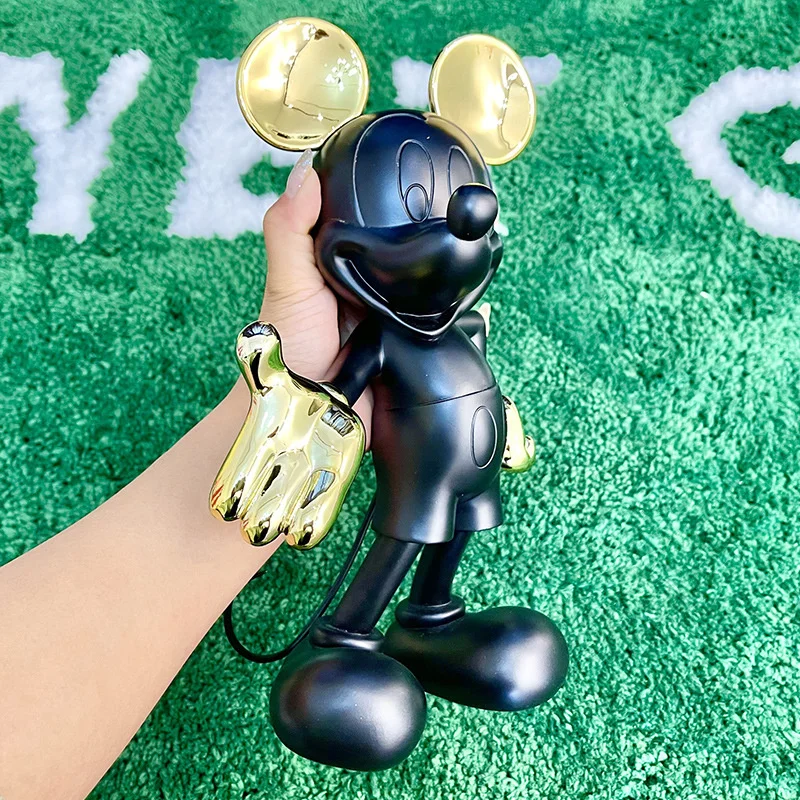 Estatua de Mickey Mouse de Dibujos Animados, Escultura de Mickey Mouse con Recubrimiento de Resina, Figura de Moda, Adornos de Escritorio, Regalo, Decoración del Hogar
