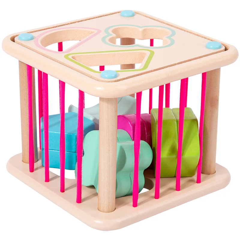 赤ちゃん感覚遊び箱 形合わせ カラフルキューブ 分類ゲーム 形状ブロック モンテッソーリ教育玩具 1歳2歳 男の子 女の子向け