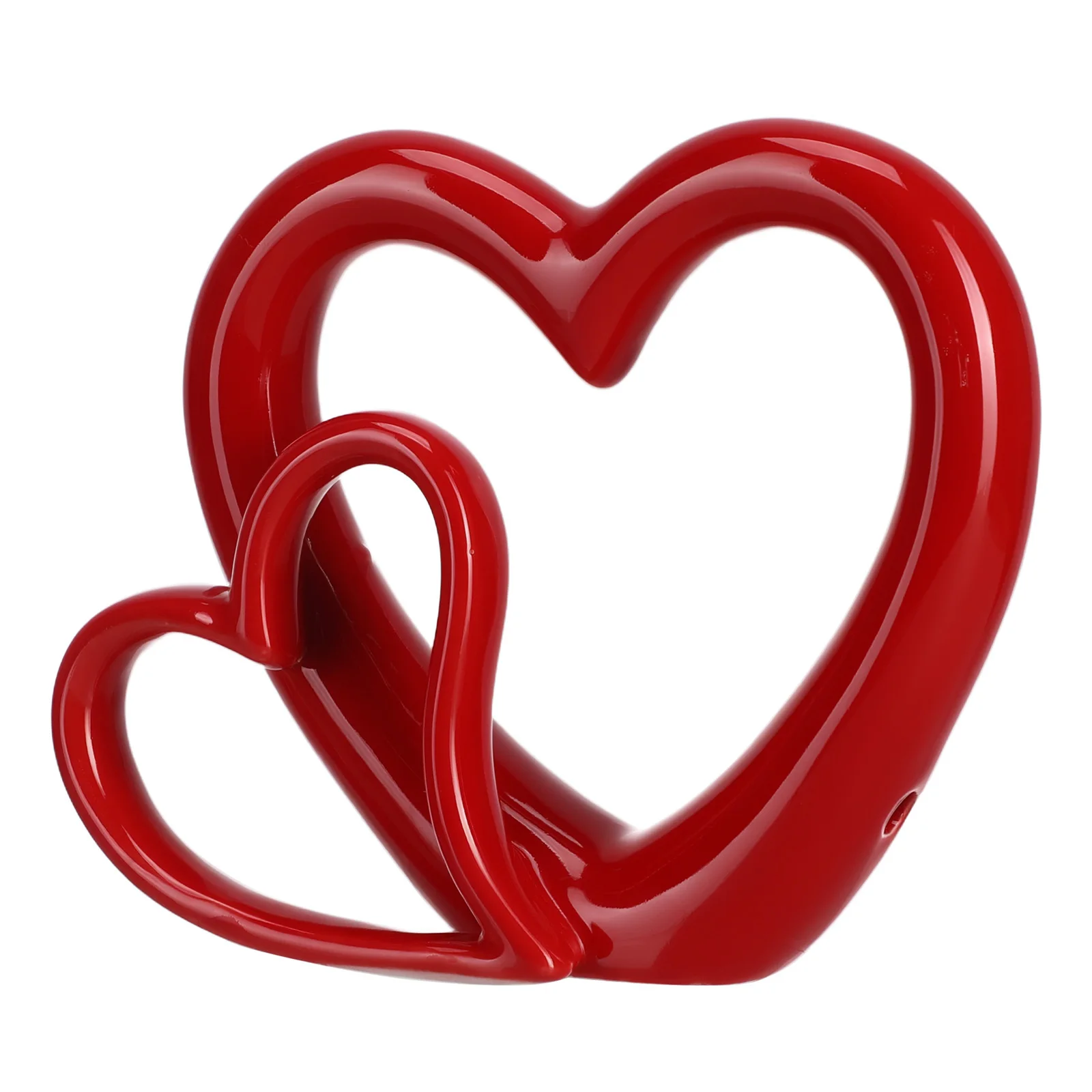 

Romantic Heart Sculpture Smooth Surface Easy to Clean Portable Design for Home Wedding Event Decoration Figurine