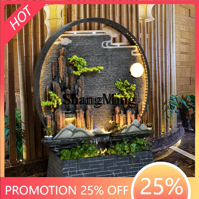 

FG waterfall indoor landscape rockery fish pond balcony landscaping water curtain wall running water screen housewarming gift