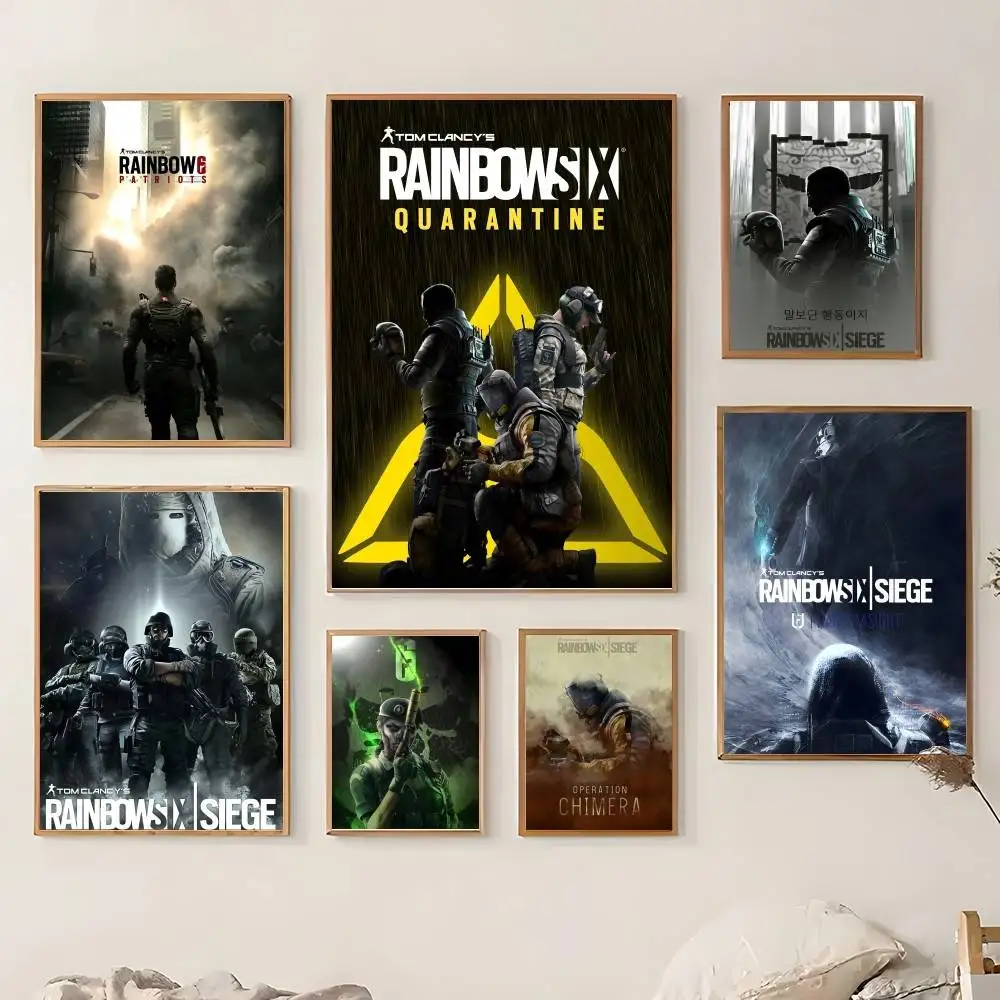 توم C-Clancys R-قوس قزح ستة الحصار لعبة المشارك لزجة جدار الفن الطباعة مقاوم للماء غرفة المعيشة المنزلي غرفة نوم بار ديكور جمالي #2