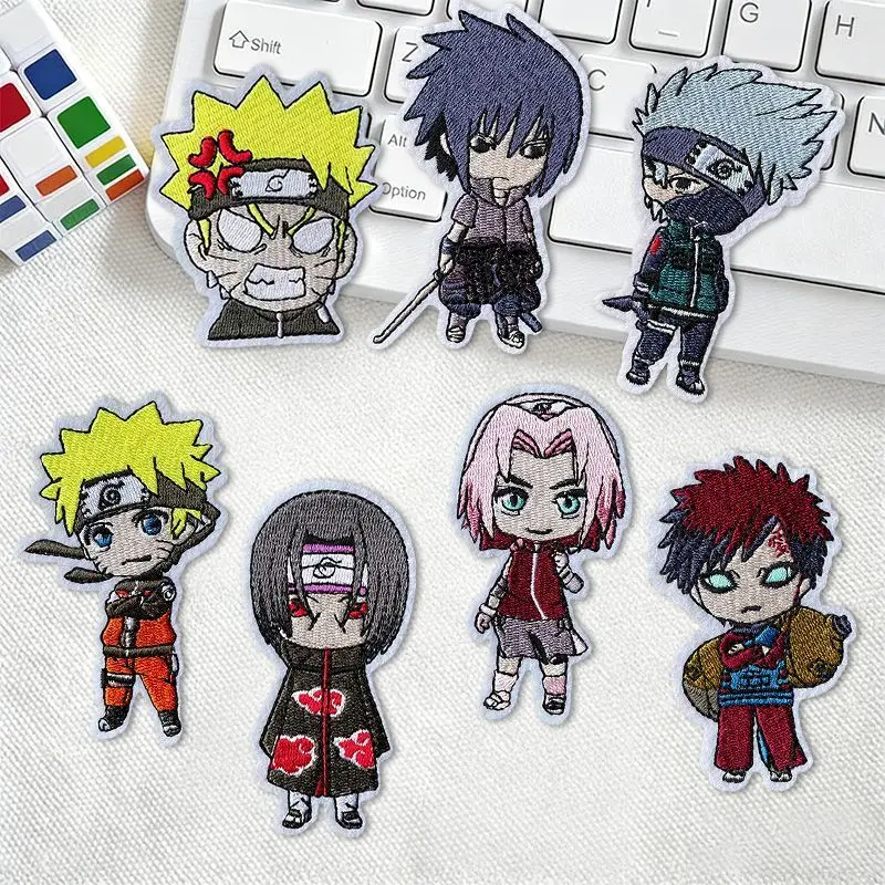 Naruto fashion fabric patch, cute cartoon, personalized minimalist creative kawaii durable embroidered patch, gift for friends