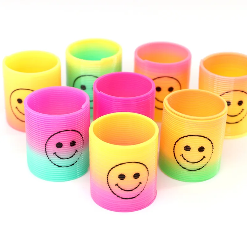 5/10Pcs/set 3.5CM Mini Springs Rainbow Circle Puzzle Kids Funny Toy Educational Toy Gifts For Child Party Bag