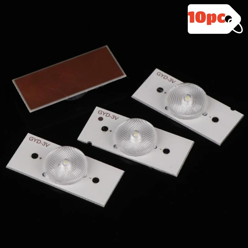 

10PCS DIY Accessories 3V SMD Lamp Beads With Optical Lens Fliter For 32-65 LED TV Repair Led Light Strip Parts