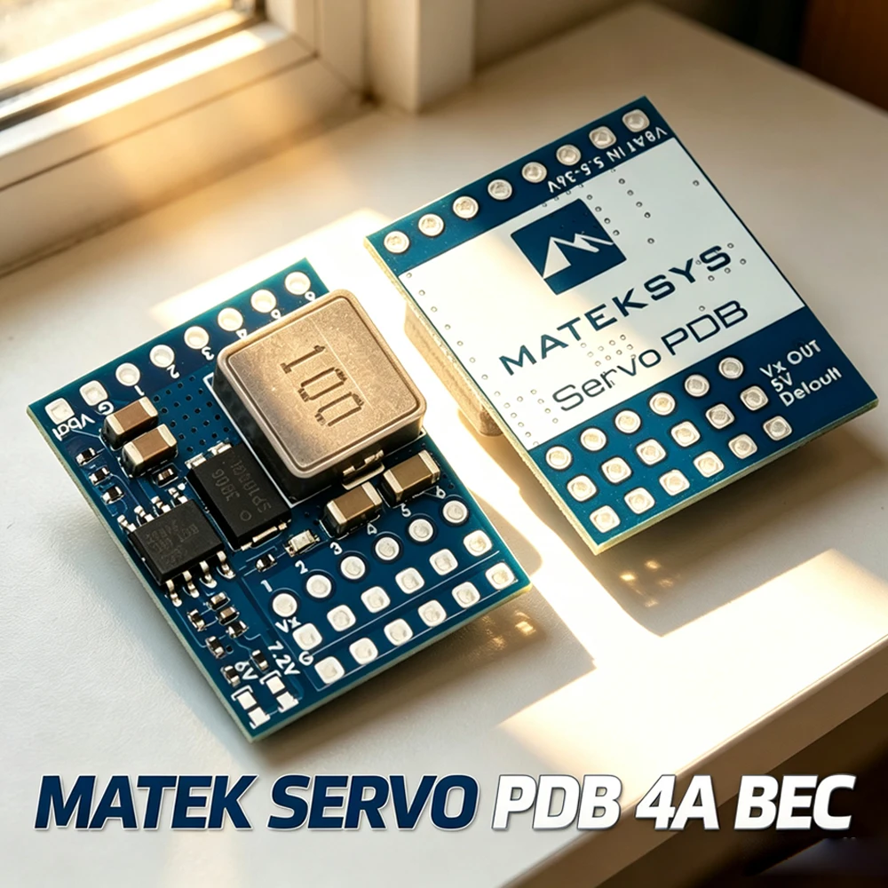 Original Matek SVPDB‑8S Servo PDB 4A BEC 5.5‑36V to 5‑8.2V Power Distribution Board For RC Fixed‑Wing FPV Drone Servo Module