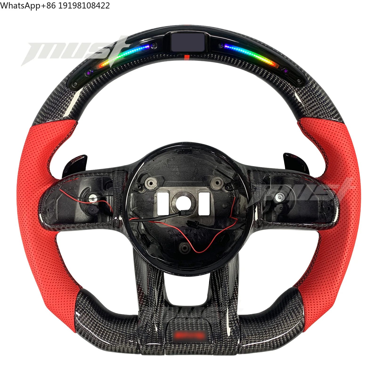 

Для Mercedes-Benz 2018-2021: Руль с LED-подсветкой из карбона, индивидуальный дизайн, для моделей W167, R231, AMG GT, C-Class, G-Class, GLA 35, 43, GLE 53, CLS 63