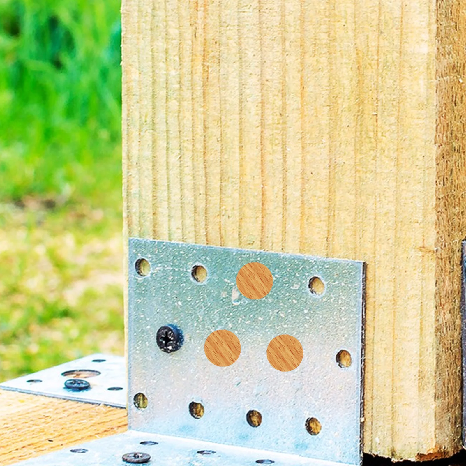 

96Pcs Waterproof Non-Slip Screw Hole Covers Realistic Wood Texture Stickers Easy Peel Decorative Screw Hole Caps for Furniture