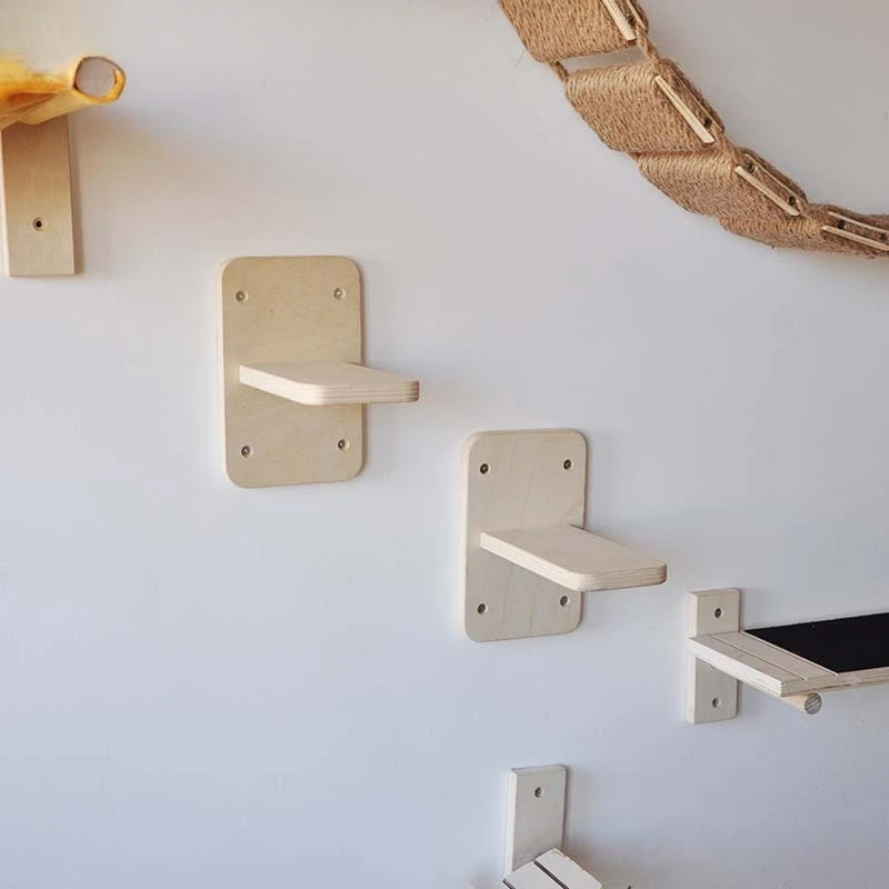 Cat climbing frame   wall solid wood board pet   jumping platform suction cup wooden board  climbing