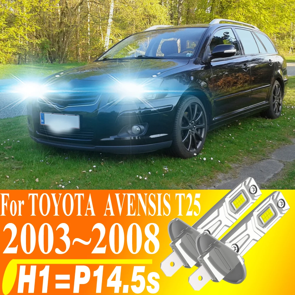 

2pcs H1 P14.5s LED Car Headlight Bulbs White Turbo Auto Diode Fog Lamp High Power Super Bright For TOYOTA AVENSIS T25 2003~2008