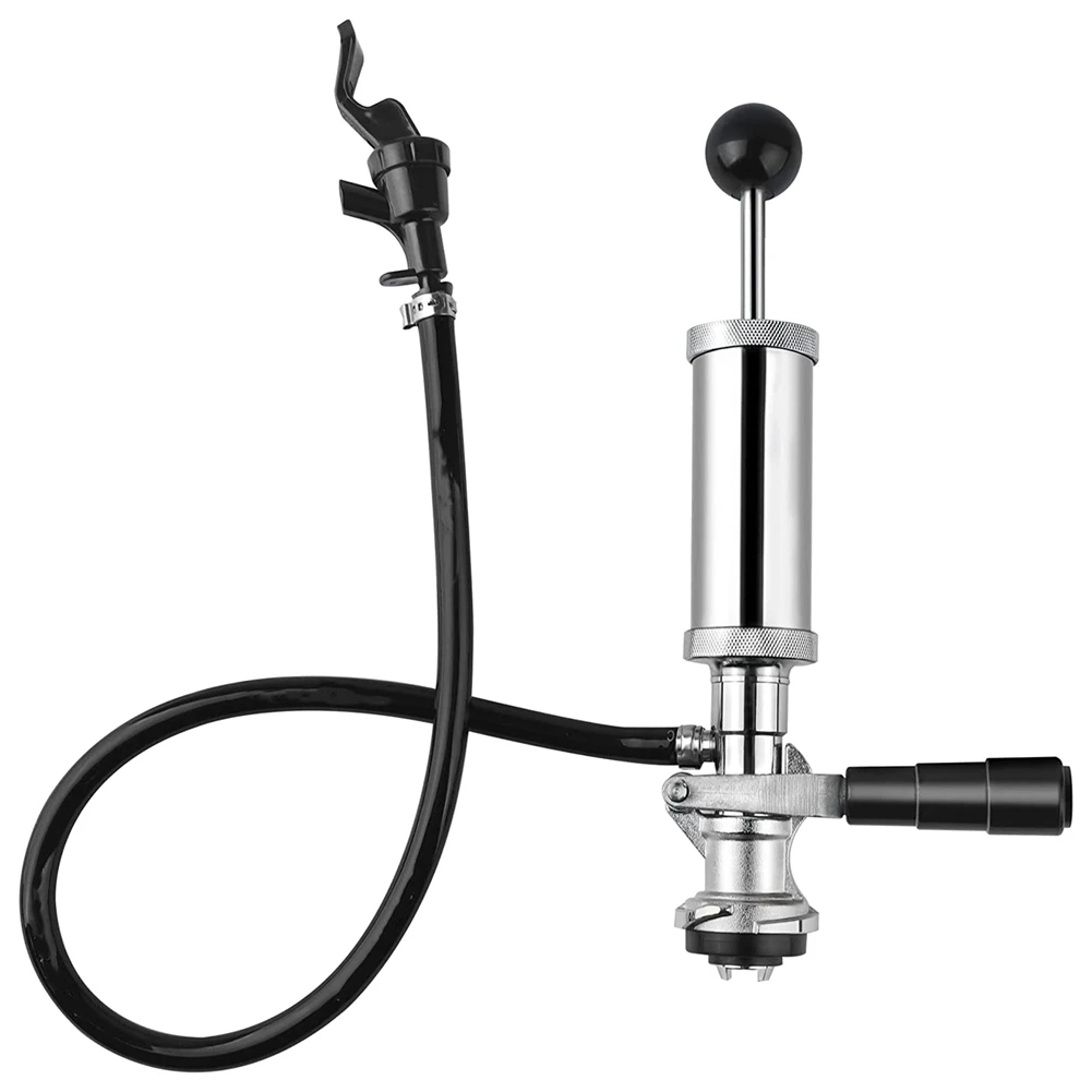 

Keg Party Pump, D System 4 inch Chrome Beer Keg Pump with Beer Faucet, for American Beer Kegs, Molson, Busch, Miller