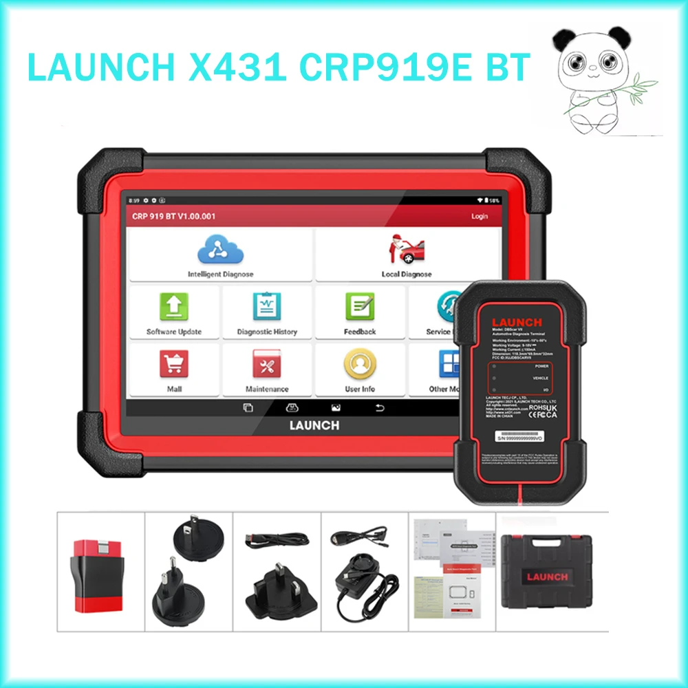 LAUNCH X431 CRP919E BT Car Diagnostic Tool Code Reader CANFD DIOP ALL System ECU Coding Active Test AF IMMO 31Resets OBD2 Scaner