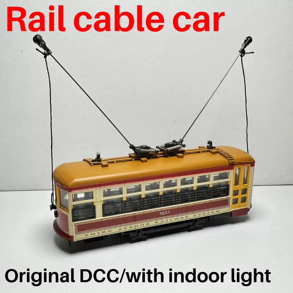 HO Type Train Model Cable Car 80205 Indoor Lighting Digital Sound Effect Version All Wheel Drive Railway Model Adult Toy Gift