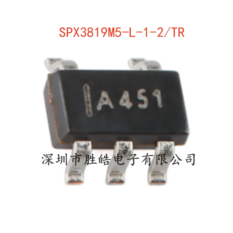 (10PCS)  NEW   SPX3819M5-L-1-2/TR   500mA Low Noise LDO Regulator Chip    SOT-23-5    SPX3819M5   Integrated Circuit