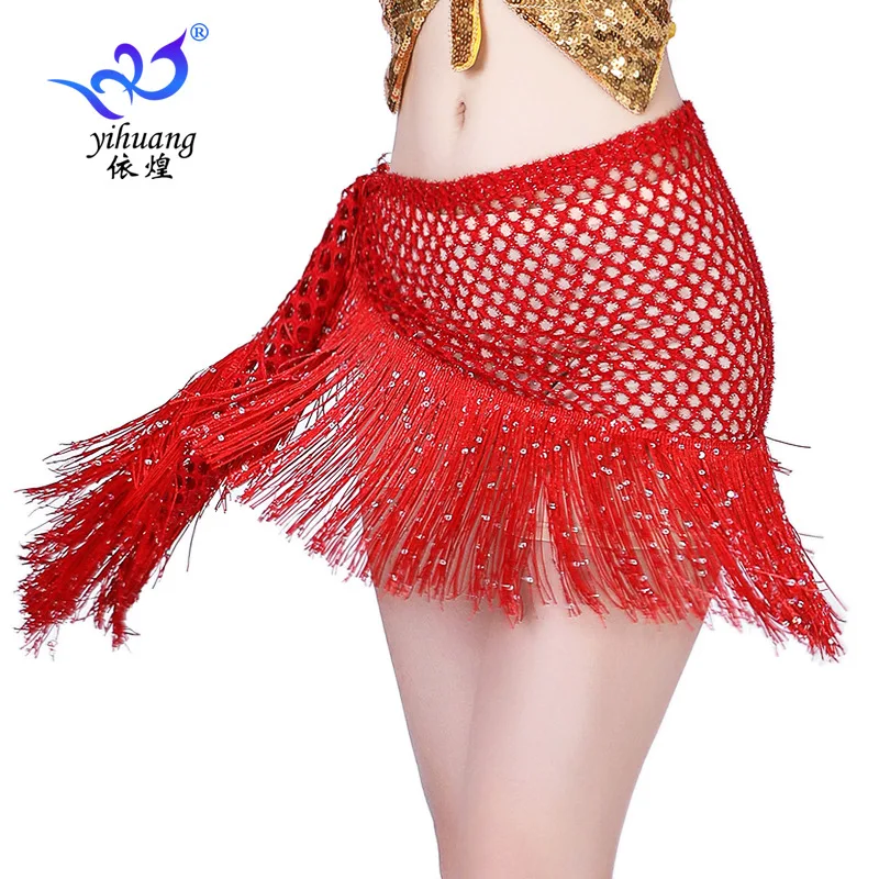 

1 шт./лот, женский модный пояс для танца живота, женский однотонный пояс с кисточками для танцев, цепочка на талию