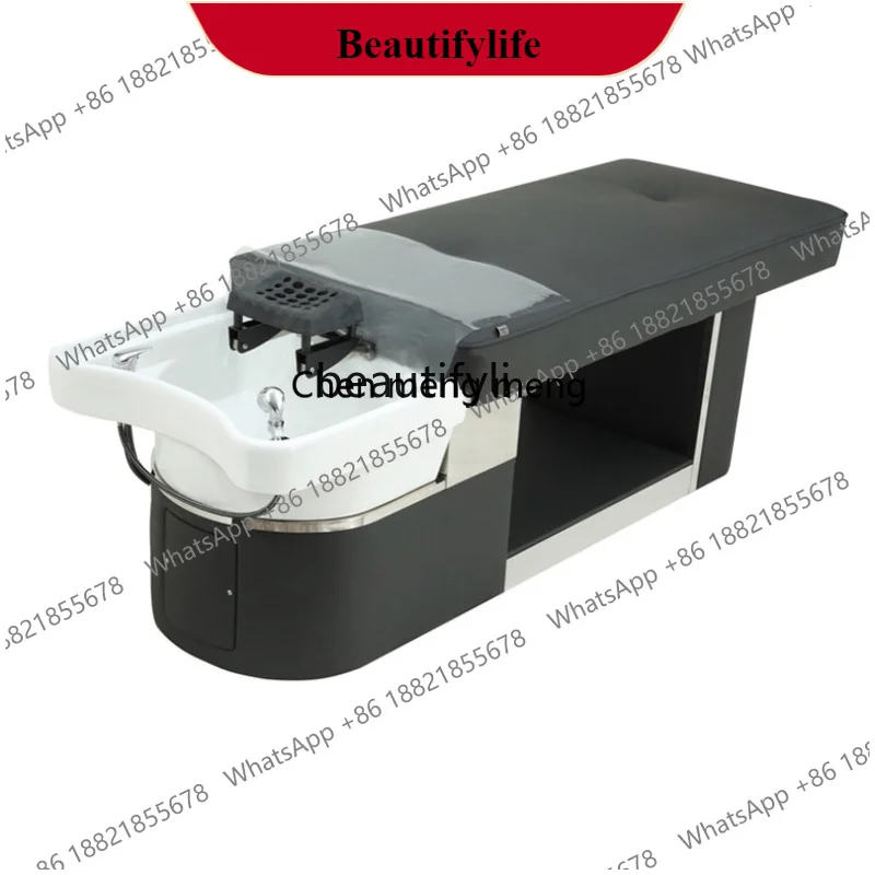 K182 Hairdressing shop Shampoo bed Flush bed Barber shop Thai style full lying ceramic basin half lying