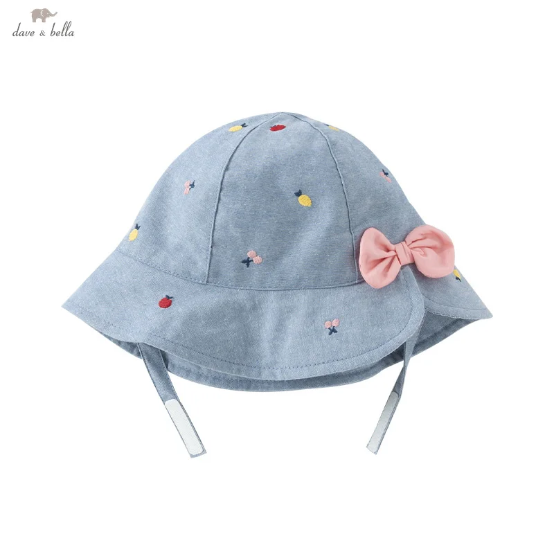 Dave Bella Kids Hat Spring Girls Pink Bow Baby Children Fashion Fisherman's Hat DB1250946