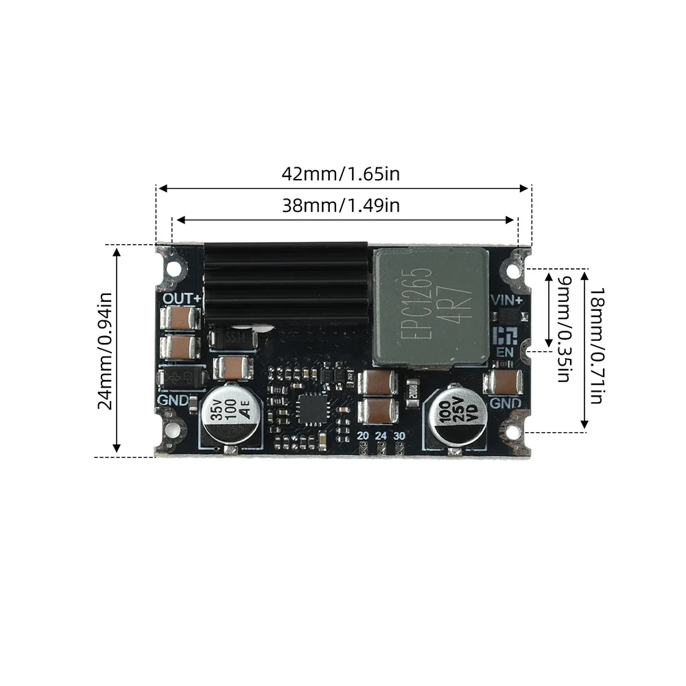 300W High Power Boost Module DC-DC Step-up Converter 15A 5-24V to 15V 20V 24V 30V Power Board for Automotive Electronics