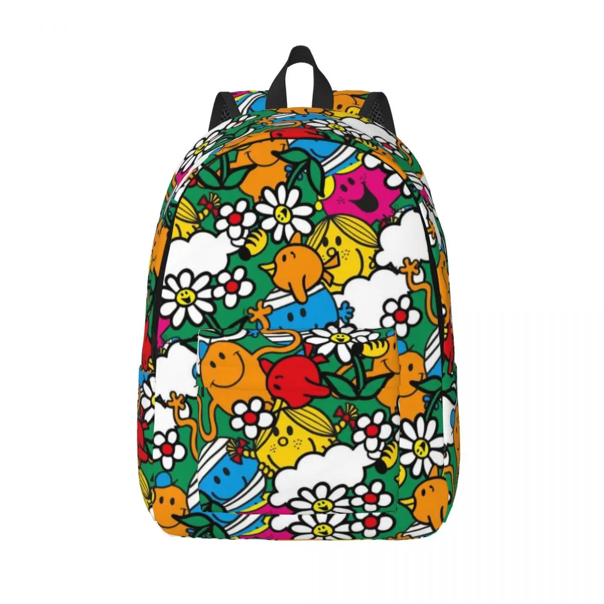 

Mr Men Littles Cartoon Miss Backpack for Men Women Casual Student Hiking Travel Daypack College Canvas Bags Lightweight