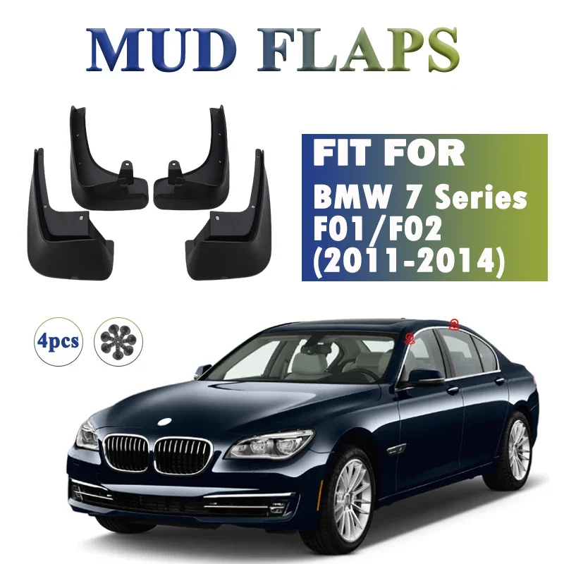 

For BMW 7 Series F01 F02 2011 2012 2013 2014 Mudflaps Fender Mud Flap Guards Splash Mudguard Car Accessories Front Rear 4pcs