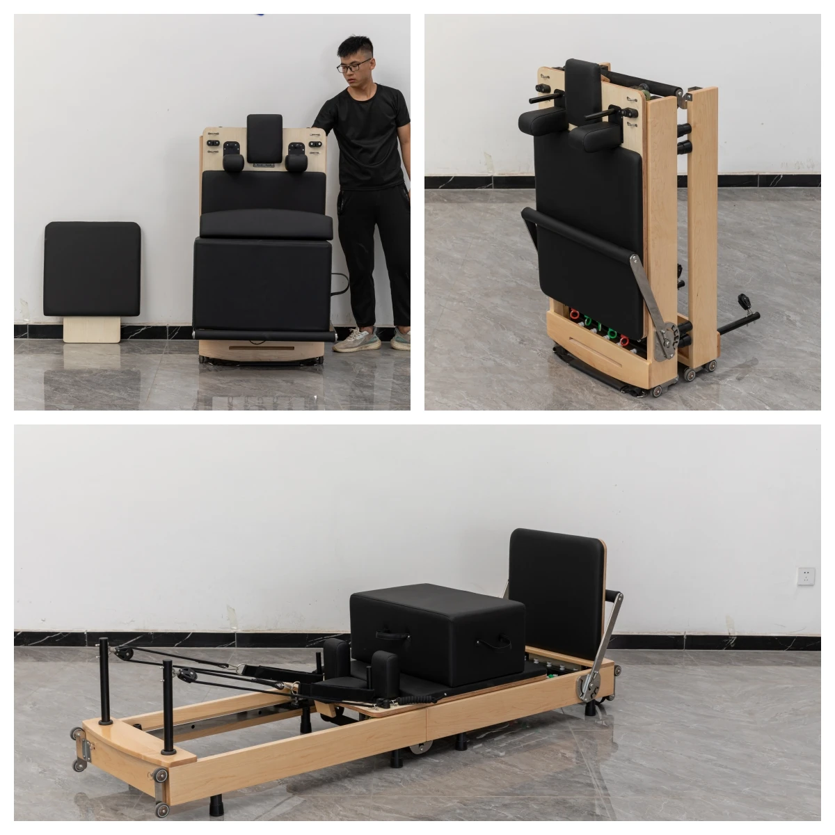 Pilates Foldable Reformer Set  - Yoga Fitness Pilates Reformer ulasan dan harga