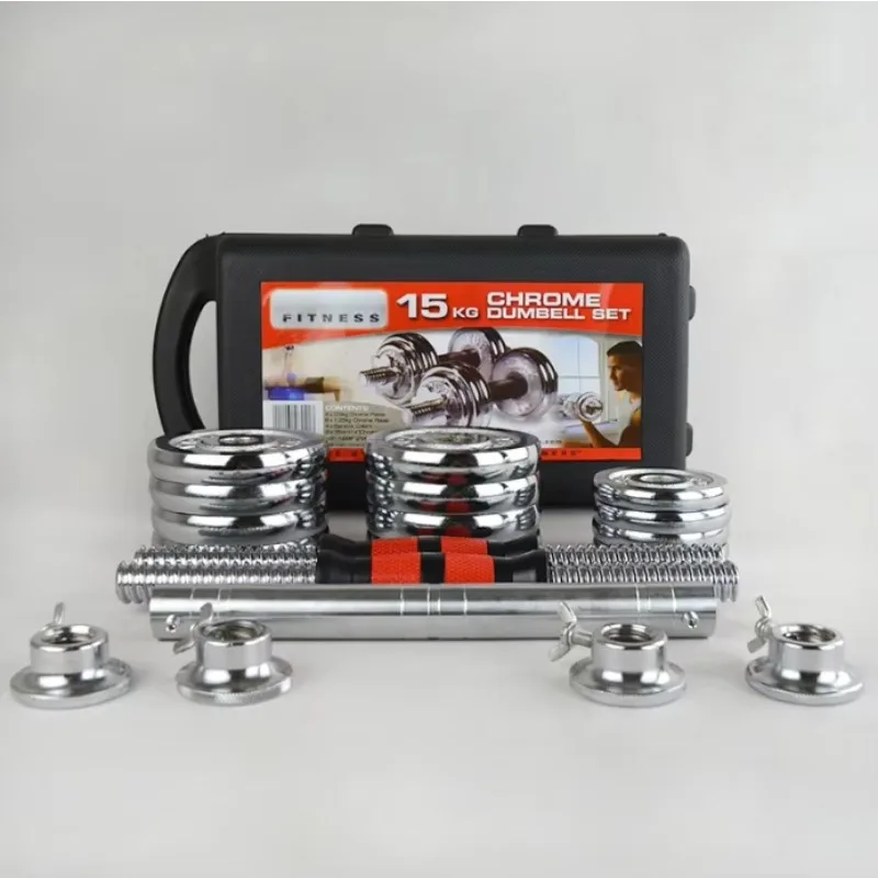 YTYIN 15kg Plating Gym Equipment Custom Logo Fitness Dumbbells Set For Home Gym And Professional Workouts