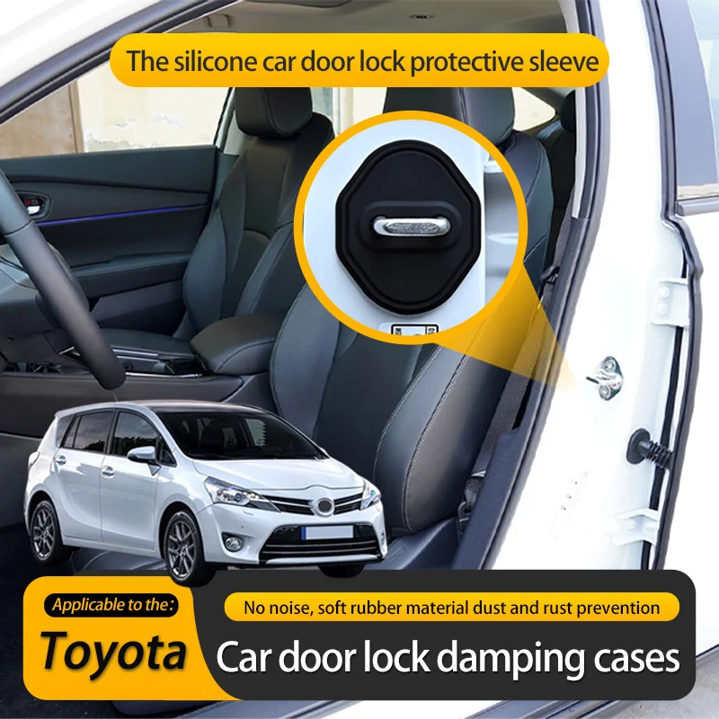 Крышка дверного замка автомобиля, защитная пряжка, наклейка для Toyota Verso CHR Auris Yaris 86, аксессуары