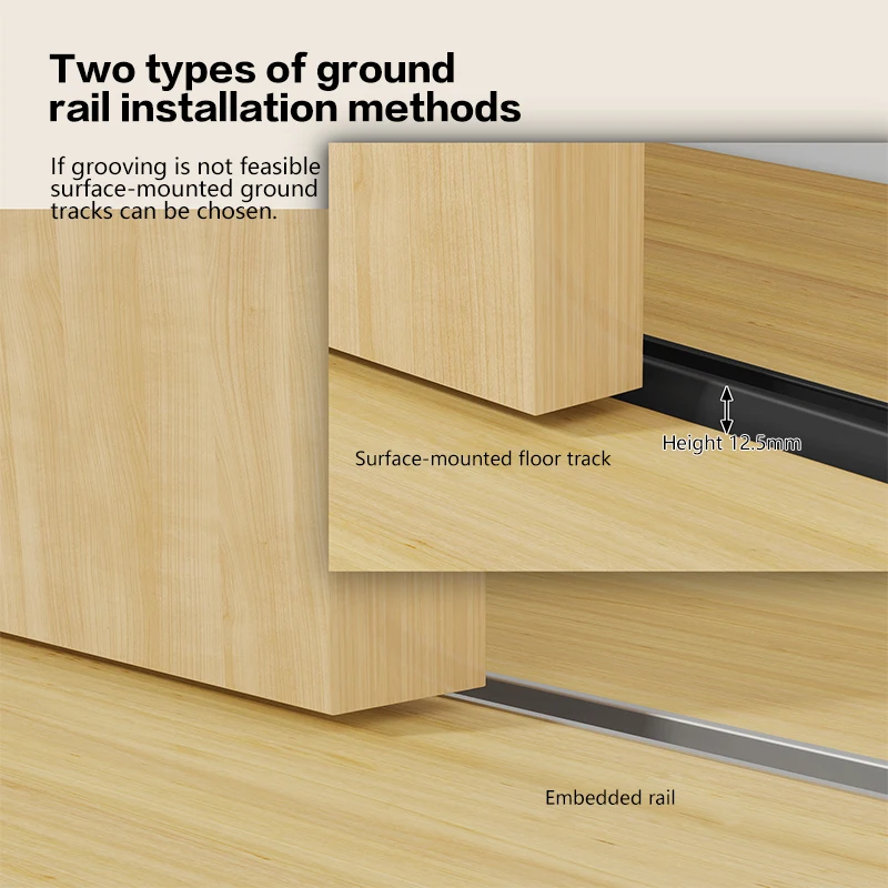 SSOUIM Japanese Style Folding Sliding Door Hardware Full Set With Overhead Track For Metal Wardrobe Closet Space Saving Design