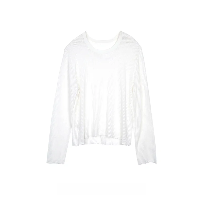 

Lazy Commuting Thin Sun Protection Knitted Sweater Women's Overhead Regular Sleeve Fabric Other Style Details for Autumn