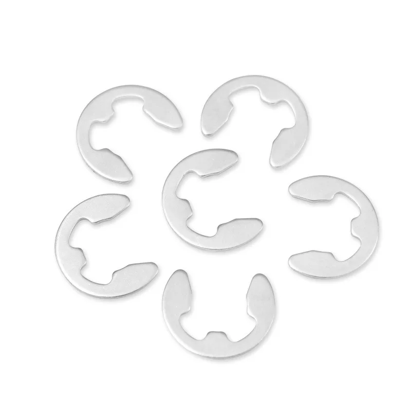 10-100pcs E Clips Retaining Ring Stainless Steel Carbon Steel 1.2mm-15mm E-Clips Washer Circlips for Car Engines