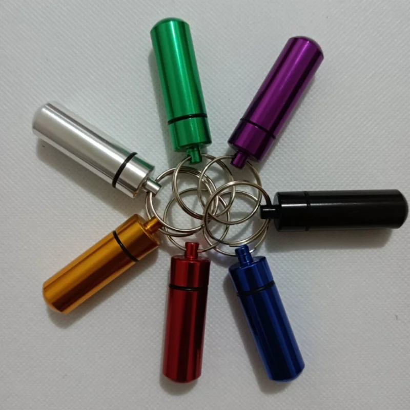 

1 шт., однотонный водонепроницаемый мини-контейнер для путешествий, брелок для ключей, контейнер-бутылка, органайзер для улицы, многофункциональный ящик для хранения инструментов