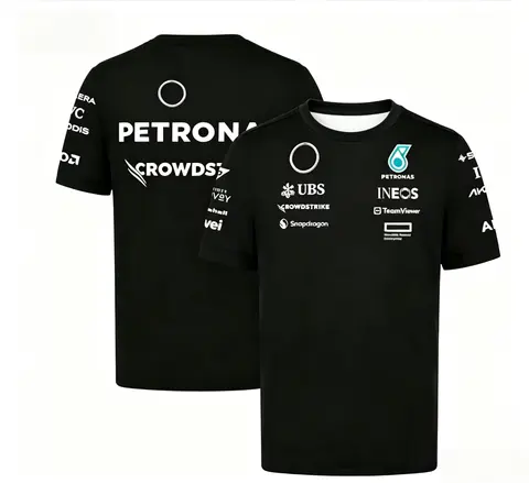 2026 New Racing Style T-shirt, Round Neck Short Sleeve, Casual Breathable Polyester Daily Wear Top for Motor Sports Fans Men